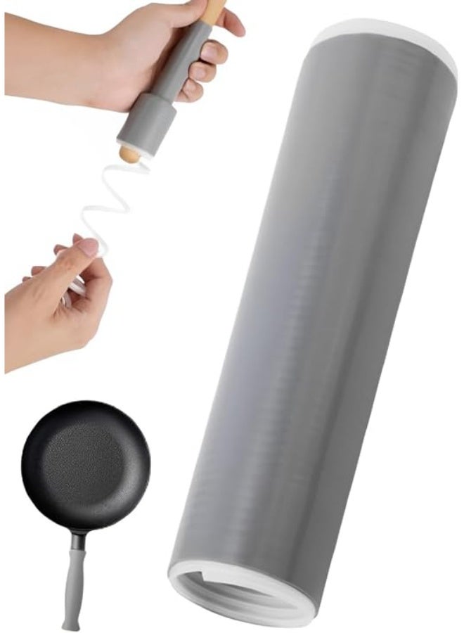 Heat-Resistant Silicone Pan Handle Cover, Non-Slip Grip, Universal Fit, Flexible & Soft – Grey - Image 1